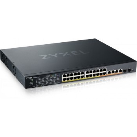 ZYXEL XMG1930-30HP, 24-PORT 2.5GBE SMART MANAGED LAYER 2 POE 700W 22XPOE+/8XPOE++ SWITCH WITH 4 10GBE AND 2 SFP+ UPLINK