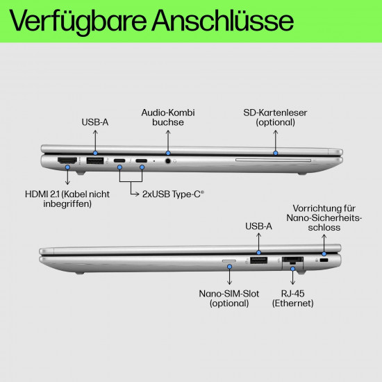 HP ProBook 460 G11 CU5 125U/16GB/512SSD/W11Pro silver - Keyboard layout might be German