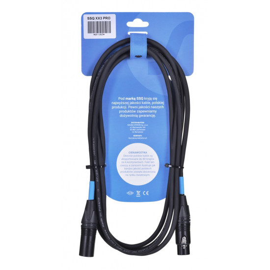 SSQ XX3 PRO - XLR-XLR cable, 3-metre - Neutrik