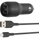 Belkin Dual USB-A Kfz-Ladegerät, 24W, schwarz