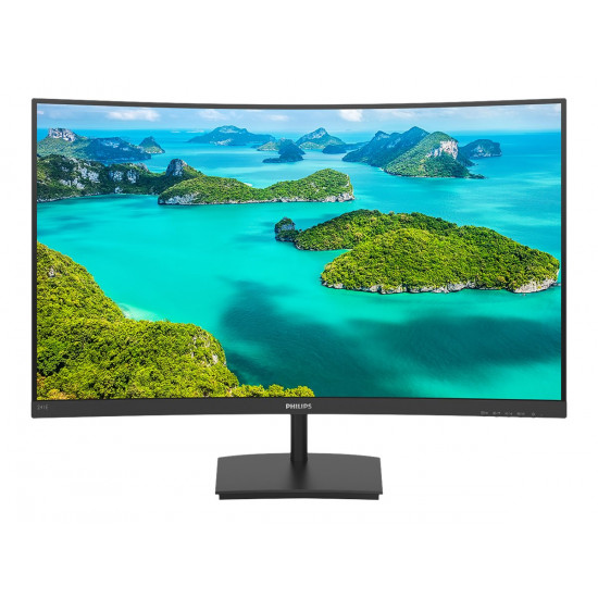 Philips | Curved LCD Monitor | 241E1SCA/00 | 24  | VA | FHD | 16:9 | 75 Hz | 5 ms | 1920 x 1080 pixels | 250 cd/m² | HDMI ports quantity 1 | Black