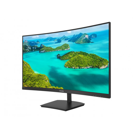 Philips | Curved LCD Monitor | 241E1SCA/00 | 24  | VA | FHD | 16:9 | 75 Hz | 5 ms | 1920 x 1080 pixels | 250 cd/m² | HDMI ports quantity 1 | Black