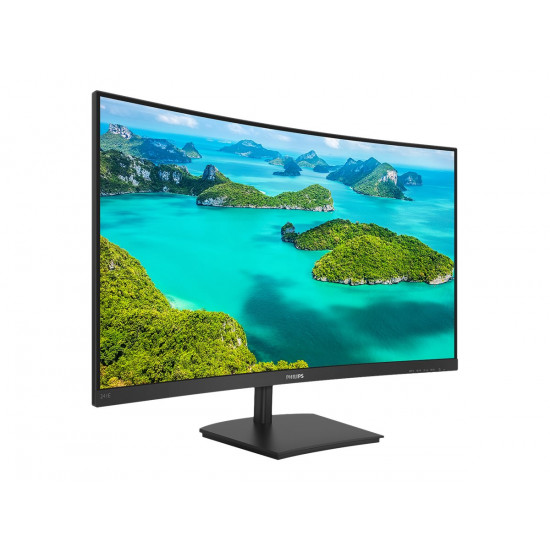 Philips | Curved LCD Monitor | 241E1SCA/00 | 24  | VA | FHD | 16:9 | 75 Hz | 5 ms | 1920 x 1080 pixels | 250 cd/m² | HDMI ports quantity 1 | Black