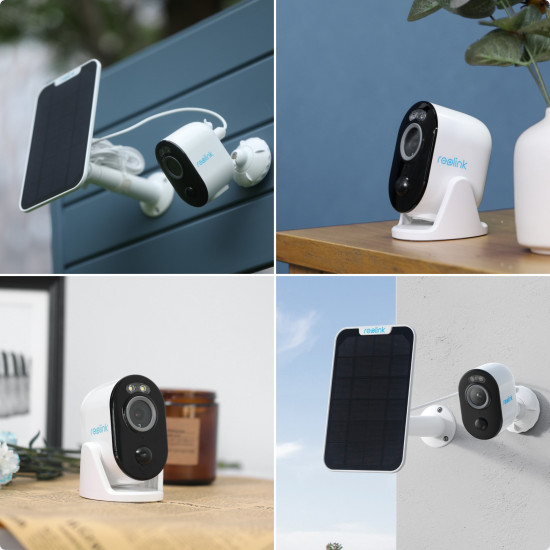 Reolink | Wi-Fi Security Camera with Motion Spotlight and Solar Panel | Argus Series B330 | Bullet | 4 MP | Fixed lens | IP65 | H.265 | Micro SD, Max. 128 GB | White