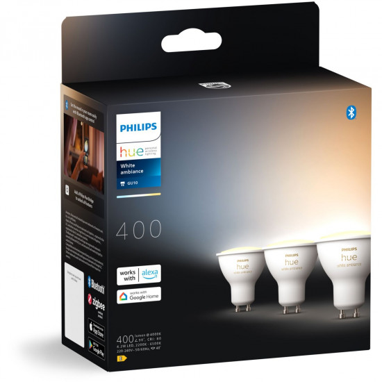 Philips Hue White Ambiance GU10 Dreierpack 3x350lm