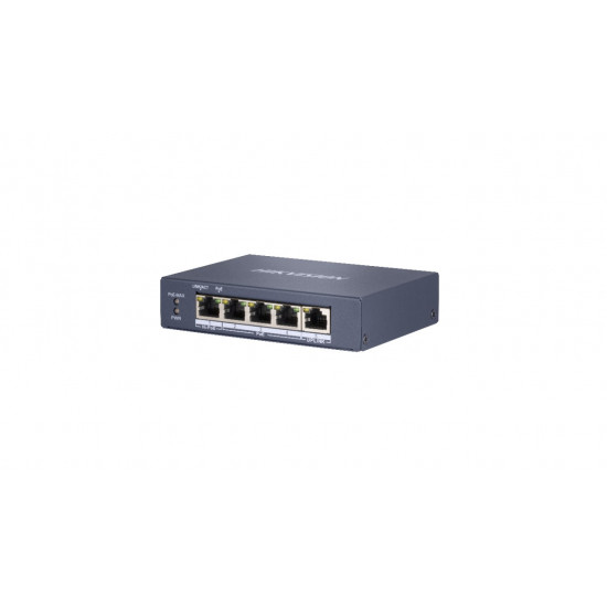 Hikvision DS-3E0505HP-E network links Non-managed Gigabit Ethernet (10/100/1000) PoE support Blue