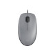 LOGITECH M110 Silent Mouse right and left-handed optical 3 buttons wired USB-A mid grey