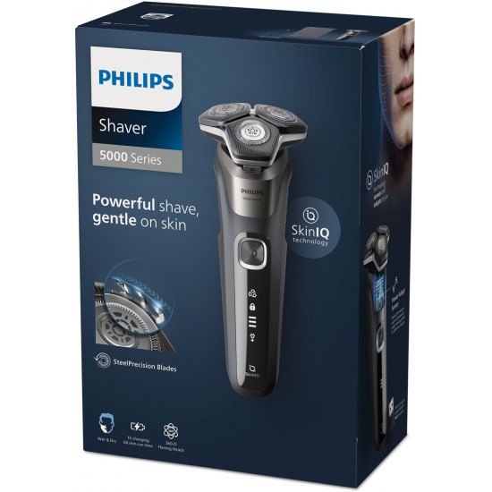 Philips SHAVER Series 5000 S5887/10 Wet and dry electric shaver and soft pouch