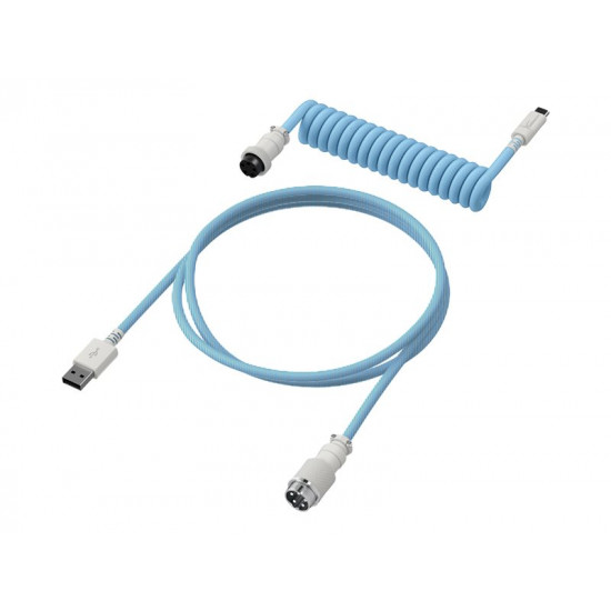 HP HyperX USB-C Coiled Cable Light Blue-White