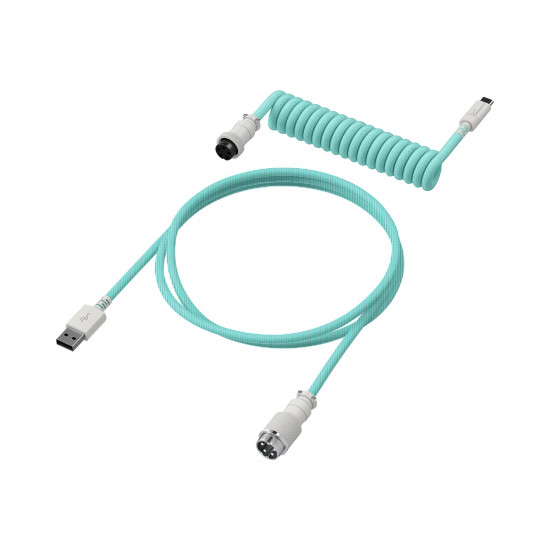 HP HyperX USB-C Coiled Cable Light Green-White