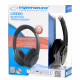 Esperanza EH163K Headphones with microphone Headband Black