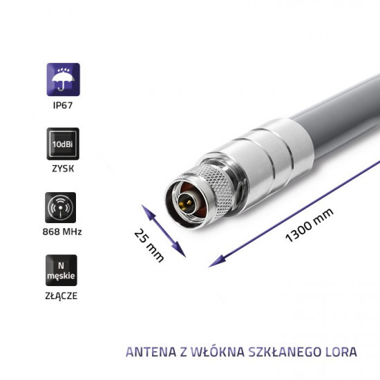 Qoltec LoRa Antenna | 10 dBi | External