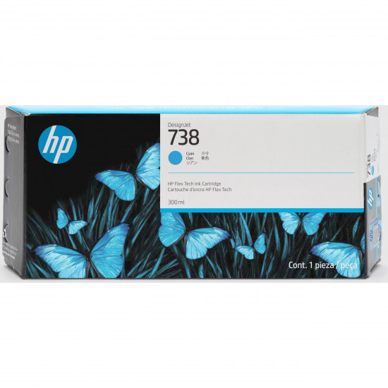 HP Tinte 738 130-ml Black DesignJet Ink Cartridge