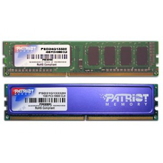 Patriot Memory PSD34G13332 memory module 4 GB DDR3 1333 MHz