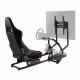 NanoRS RS160 Gaming Chair Racing Simulator Stand 3 in 1 PC Console Gamers Synthetic Leather Cover Steering Wheel Stand TV Bracket Up to 50 Max. Vesa 400x400