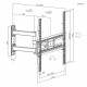 Maclean TV-Halterung, max vesa 400x400, für gebogene TVs, 33-70, 35kg, MC-647N