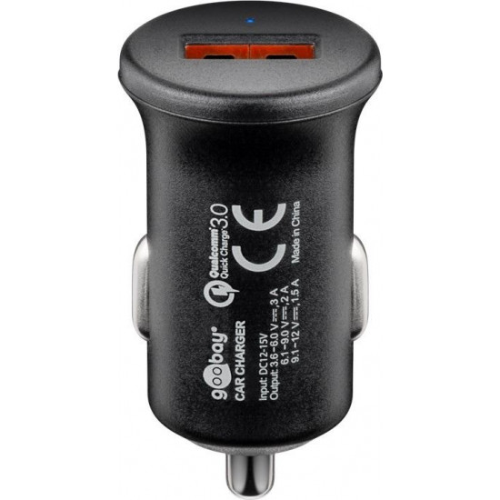 Goobay | Quick Charge QC3.0 USB car fast charger | USB 2.0 Female (Type A)