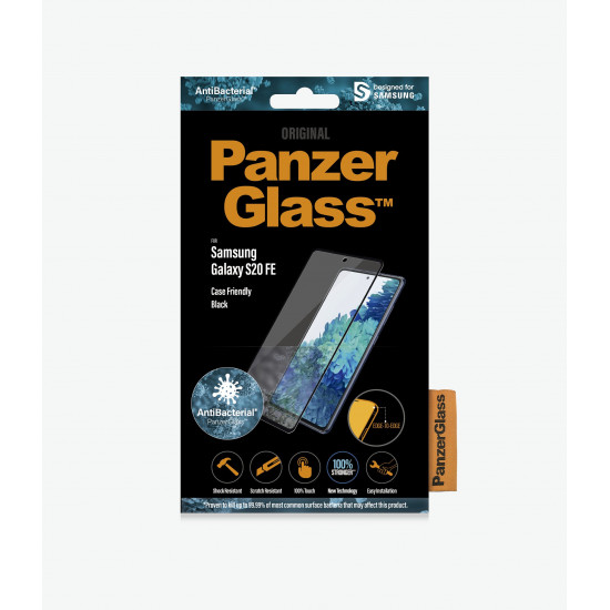 PanzerGlass | Samsng | Galaxy S21 FE CF | Hybrid glass | Black | Antibacterial; Works with in-screen fingerprint reader; Full frame coverage; Rounded edges | Screen Protector