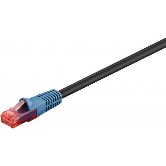 CAT 6 Outdoor-patch cable U/UTP | 94389 | Prewired, unshielded LAN cable with RJ45 plugs for connecting network components; Double-layer polyethylene jacket protects the network cable outdoors and makes it extremely weather-resistant; The outdoor Ethernet cable is ideal for the garden, balcony, camping, building facades and surveillance cameras; High-quality copper-clad aluminium wire (CCA) and gold-plated contacts guarantee an excellent, powerful network connection; Latch protection on the