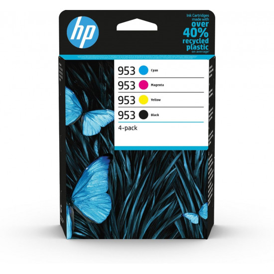 HP 953 - 4 pakker - sort, gul, cyan, m