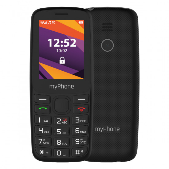 myPhone 6410 LTE | Black | 2.4  | TFT | 64 MB | 128 MB | Dual SIM | Nano SIM | USB version Type-C | Built-in camera | Main camera resolution 0.3 MP | 1400 mAh