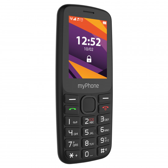 myPhone 6410 LTE | Black | 2.4  | TFT | 64 MB | 128 MB | Dual SIM | Nano SIM | USB version Type-C | Built-in camera | Main camera resolution 0.3 MP | 1400 mAh