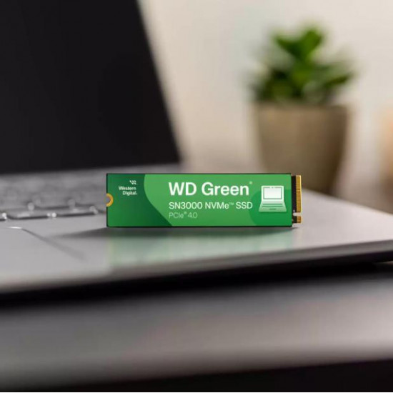 SSD|WESTERN DIGITAL|Green|1TB|M.2|PCIe Gen4|NVMe|Write speed 4200 MBytes/sec|Read speed 5000 MBytes/sec|2.3mm|TBW 150 TB|WDS100T4G0E