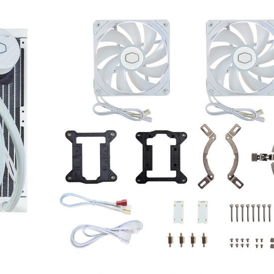 Cooler Master MasterLiquid 240L Core ARGB White Processor Liquid cooling kit 12 cm