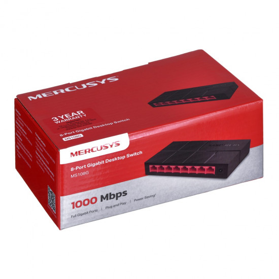 Mercusys 8-Port 10/100/1,000 Mbps Desktop Switch