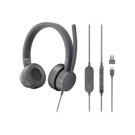 Lenovo | Go Wired ANC Headset | Over-Ear | Built-in microphone | USB Type-C