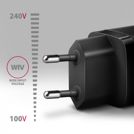 AXAGON Sil wallcharger 2x port (USB-A + USB-C), 30W | ACU-PQ30