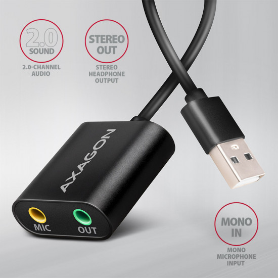 AXAGON | ADA-12 USB - Cable Audio Adapter