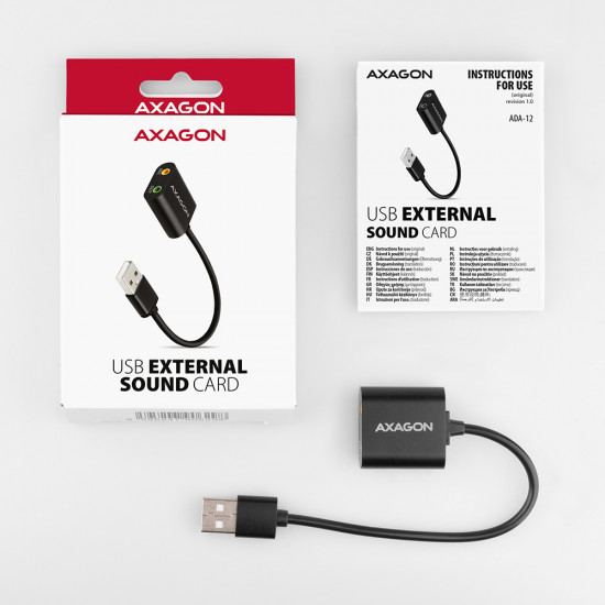 AXAGON | ADA-12 USB - Cable Audio Adapter