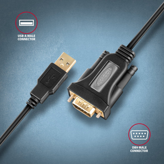 AXAGON USB - Serial Advanced Active Adapter | ADS-1PQN