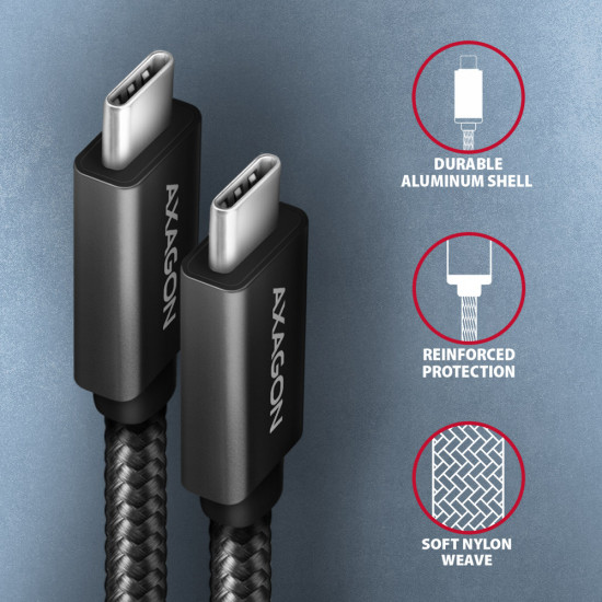 AXAGON Data and charging USB 2.0 cable | BUCM32-CM10AB | USB Type-C to USB Type-C