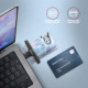 AXAGON Foldable pocket USB-A contact Smart/ID card reader | CRE-SMPA