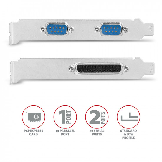 AXAGON PCI-Express card with one parallel and two serial ports 250 kbps | PCEA-PSN