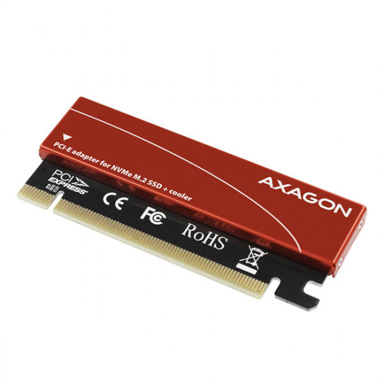 AXAGON PCI-Express x16 internal adapter to connect an NVMe M.2 SSD to a desktop | PCEM2-S