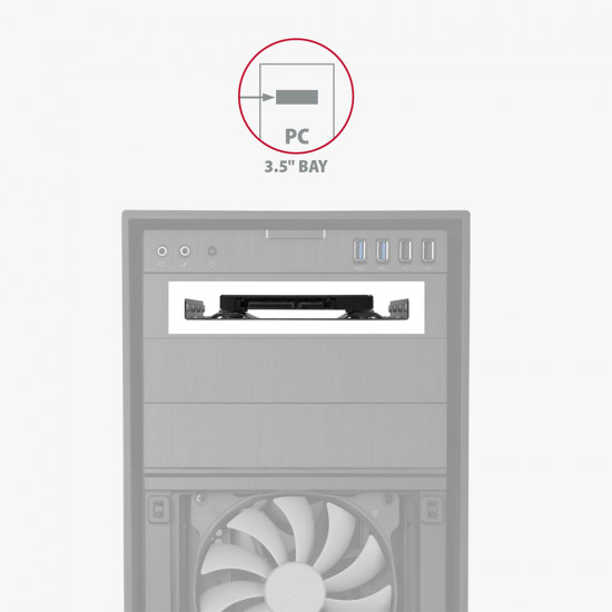 AXAGON Metal frame for mounting one 2.5 disk into one 3.5 position | RHD-125S