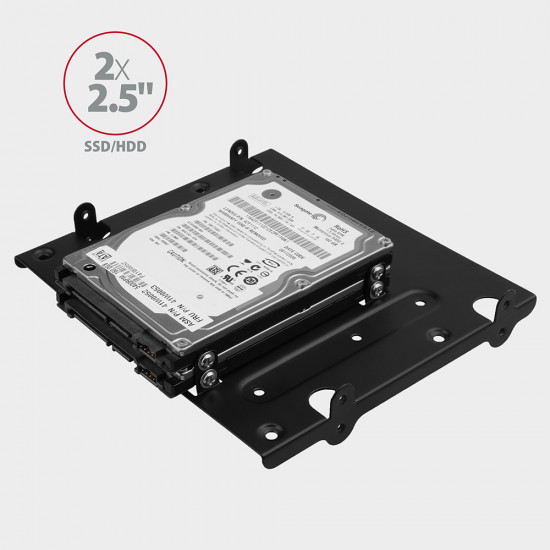 AXAGON Metal frame for mounting four 2.5 disks or two 2.5 disks and one 3.5 disk in a 5.25 position | RHD-435