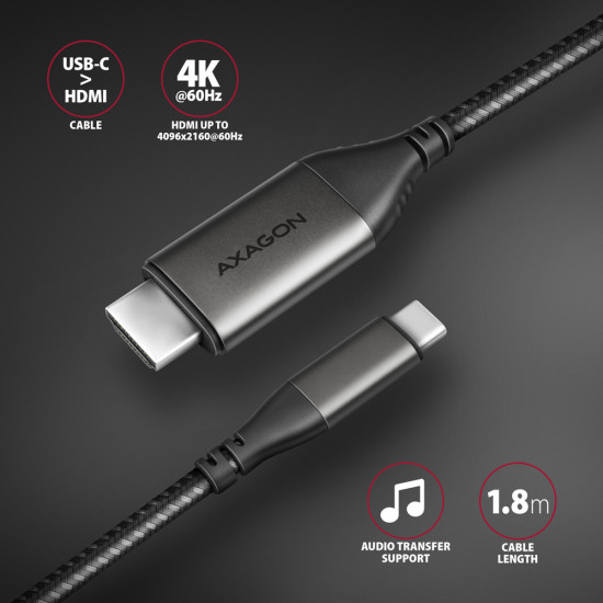 AXAGON | Active converter | USB-C to HDMI | 1.8 m