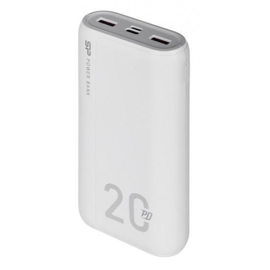 SILICON POWER QS15 Powerbank External battery 20000 mAh 2x USB QC 3.0 1x USB-C PD (SP20KMAPBKQS150W) White