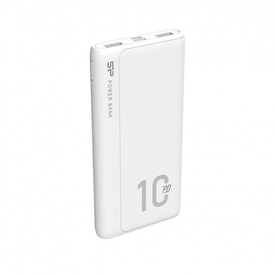 SILICON POWER QP15 Powerbank External battery 10000 mAh 2x USB QC 3.0 1x USB-C PD (SP10KMAPBKQP150W) White