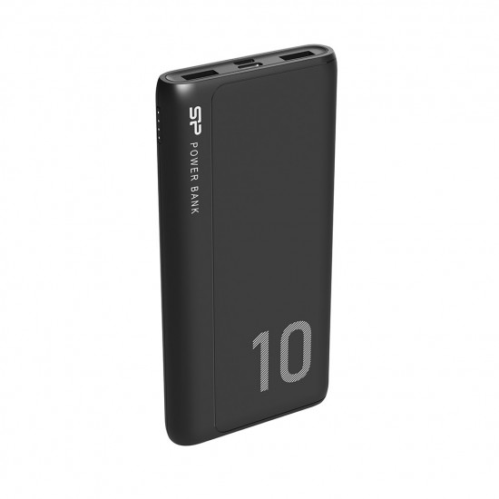 SILICON POWER GP15 Powerbank External battery 10000 mAh 2x USB 2.1A (SP10KMAPBKGP150K) Black