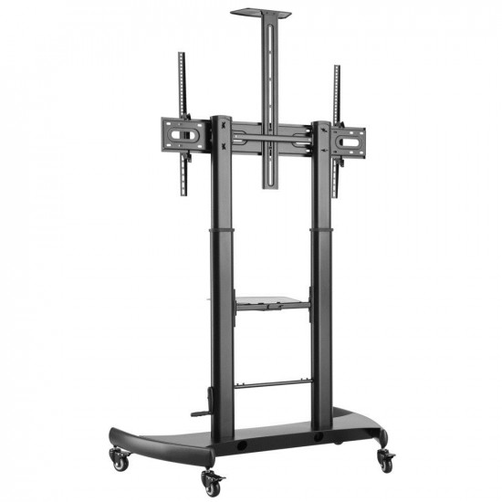 Techly Steel Trolley Floor Support with adjustable height, for TV from 60'' to 100''