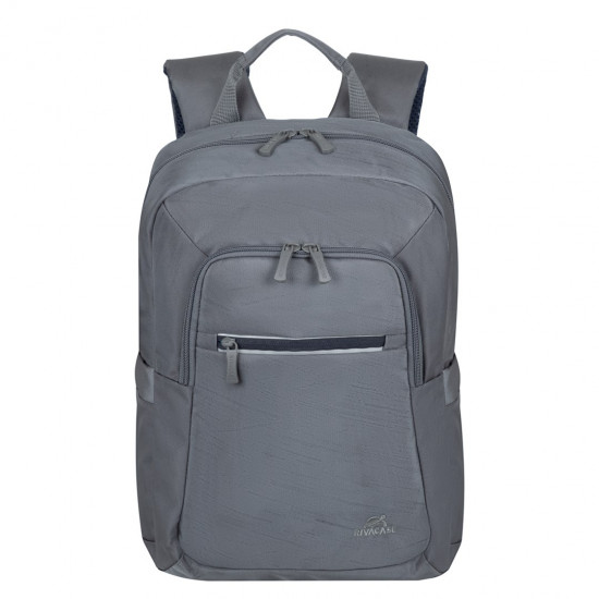 RIVACASE 7523 Alpendorf ECO 13.3-14 Laptop Backpack, grey, waterproof material, eco rPET, pockets for smartphone, documents, accessories, water bottle or umbrella