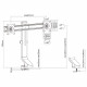 Maclean MC-854 Holder for two monitors / double 17 -27 14kg VESA 75x75 100x100 fits MC-848 and MC-849