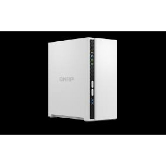 2 Bay QNAP ARM 4C 2.0GHz, 2 x SATA 6Gbs 3.5/2.5, 2GB RAM On-Board; 1 x GbE, 1 x USB3.2 Gen1 and 2 x USB2.0