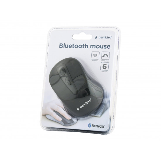 Gembird | MUSWB2 | 6 button | Optical Bluetooth mouse | Black, Grey