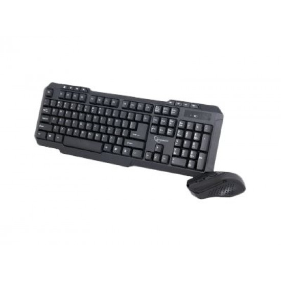 Gembird | Desktop Set | KBS-WM-02 | Keyboard and Mouse Set | Wireless | Mouse included | US | Black | USB | US | 450 g | Numeric keypad | Wireless connection